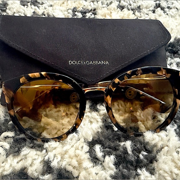 Dolce & Gabbana Brown Patterned Sunglasses - Picture 1 of 5